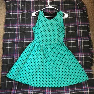 Polka dot fit and flare dress